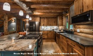 Desain Dapur Rustic Gaya Hangat yang Natural di Hunian Modern Desain Dapur Rustic